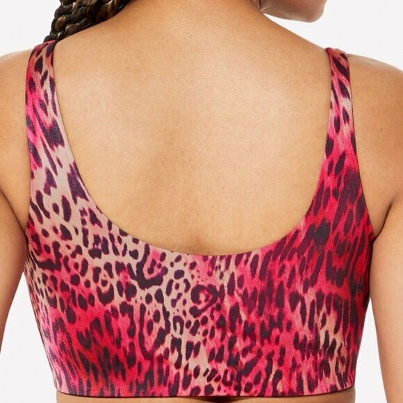 NWT YITTY pink leopard Headliner Shaping Midi Bralette sports bra size XXL - Picture 7 of 10